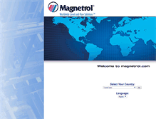 Tablet Screenshot of magnetrol.com
